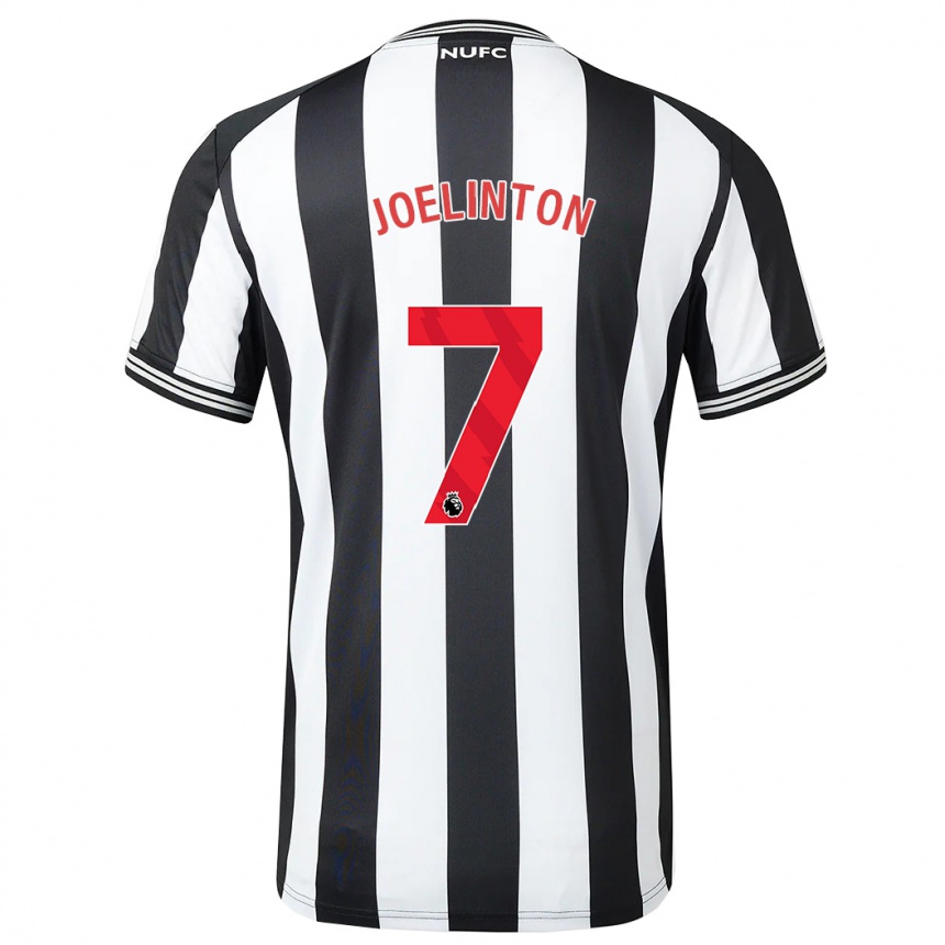 レディースフットボールジョエリントン#7黒、白ホームシャツ2023/24ジャージーユニフォーム