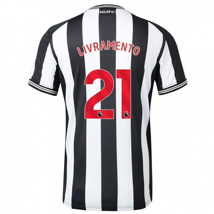 レディースフットボールヴァレンティノ・リヴラメント#21黒、白ホームシャツ2023/24ジャージーユニフォーム