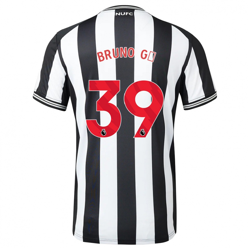 レディースフットボールブルーノ・ギマランイス・ホドリゲス・モ#39黒、白ホームシャツ2023/24ジャージーユニフォーム