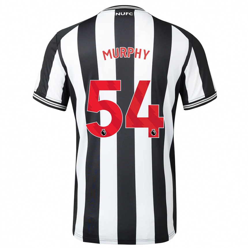 レディースフットボールアレックス・マーフィー#54黒、白ホームシャツ2023/24ジャージーユニフォーム