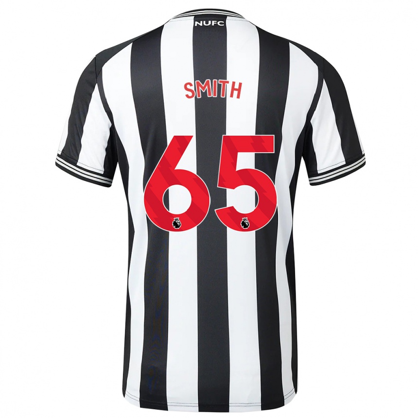 レディースフットボールジュード・スミス#65黒、白ホームシャツ2023/24ジャージーユニフォーム
