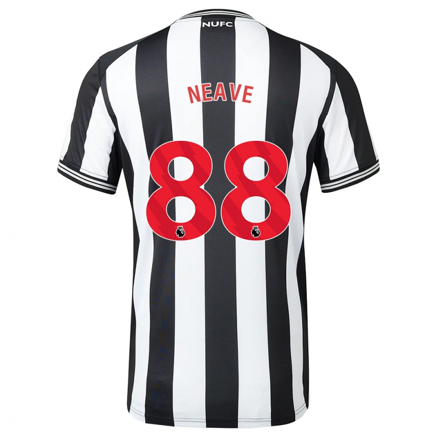 レディースフットボールシーン・トムズ・ニーブ#88黒、白ホームシャツ2023/24ジャージーユニフォーム