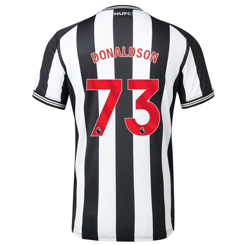 レディースフットボールジョシュ・ドナルドソン#73黒、白ホームシャツ2023/24ジャージーユニフォーム