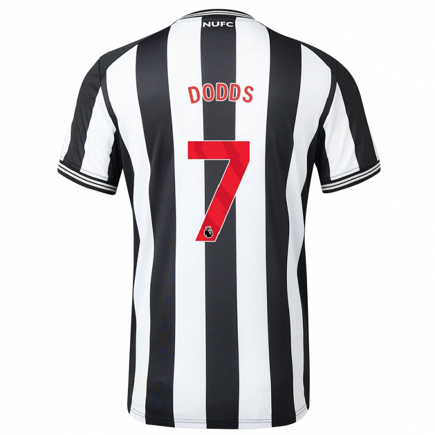 レディースフットボールタイラー・ドッズ#7黒、白ホームシャツ2023/24ジャージーユニフォーム