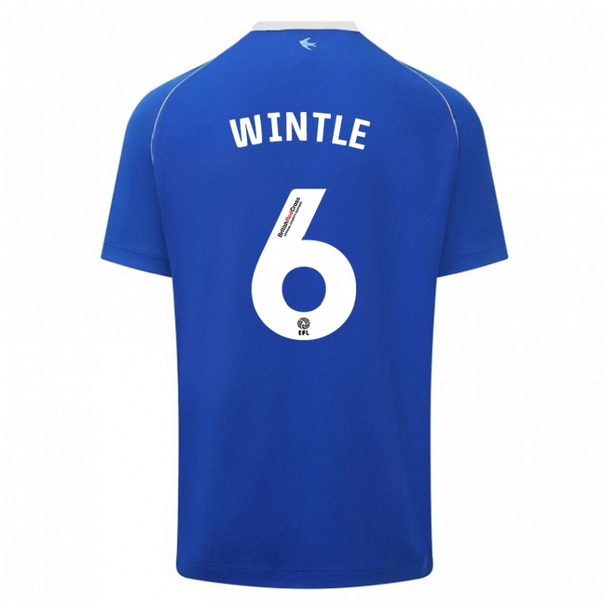 レディースフットボールライアン・ウィントル#6青ホームシャツ2023/24ジャージーユニフォーム