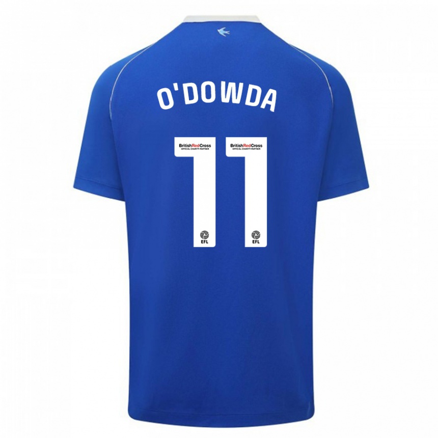 レディースフットボールカラム・オドウダ#11青ホームシャツ2023/24ジャージーユニフォーム