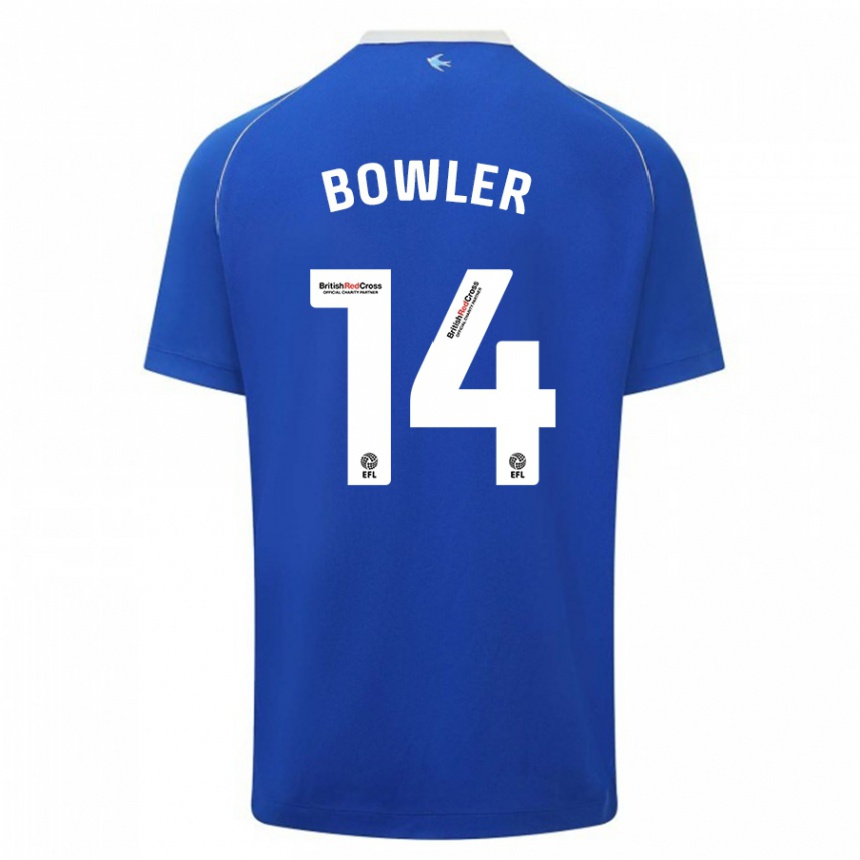 レディースフットボールジョシュ・ボウラー#14青ホームシャツ2023/24ジャージーユニフォーム