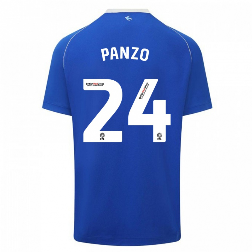 レディースフットボールジョナサン・パンゾ #24青ホームシャツ2023/24ジャージーユニフォーム