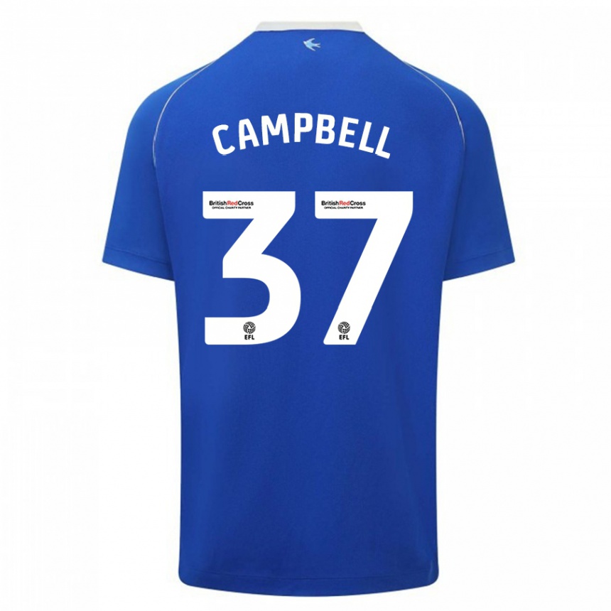 レディースフットボールヴォンタイ・デイリー＝キャンベル#37青ホームシャツ2023/24ジャージーユニフォーム