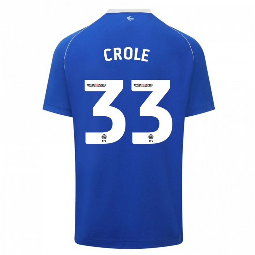 レディースフットボールジェームズ・クロル#33青ホームシャツ2023/24ジャージーユニフォーム