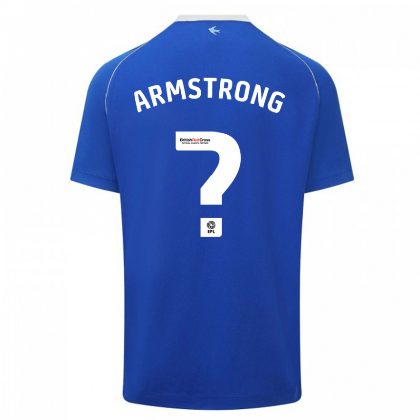 レディースフットボールルーク・アームストロング#0青ホームシャツ2023/24ジャージーユニフォーム