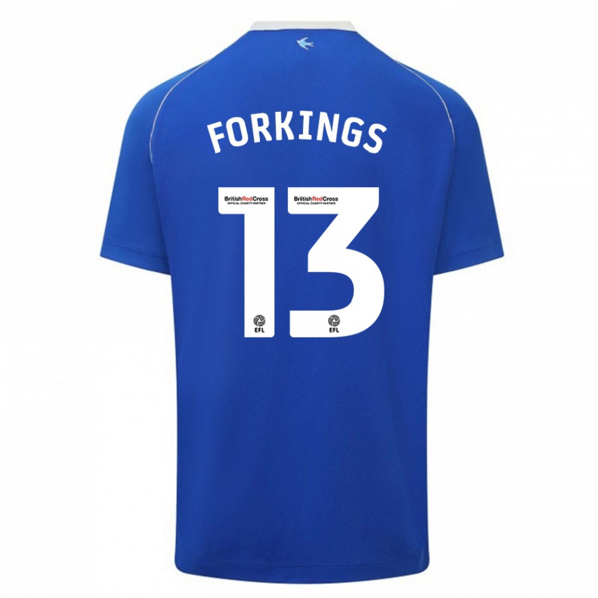 レディースフットボールアメリア・フォーキングス#13青ホームシャツ2023/24ジャージーユニフォーム