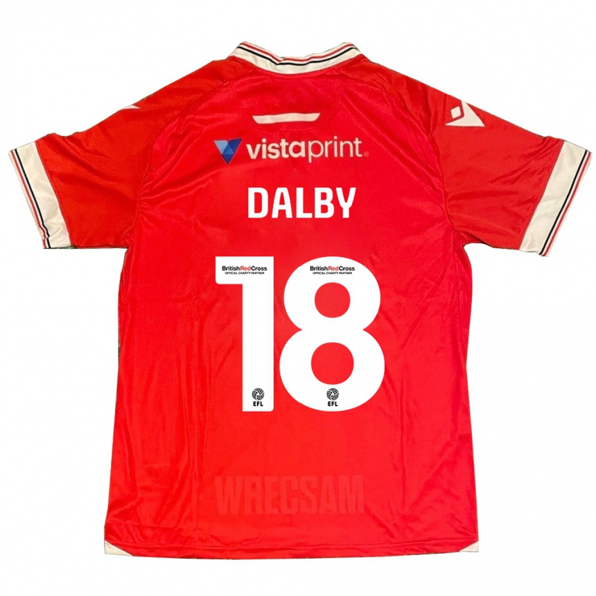 レディースフットボールサム・ダルビー#18赤ホームシャツ2023/24ジャージーユニフォーム
