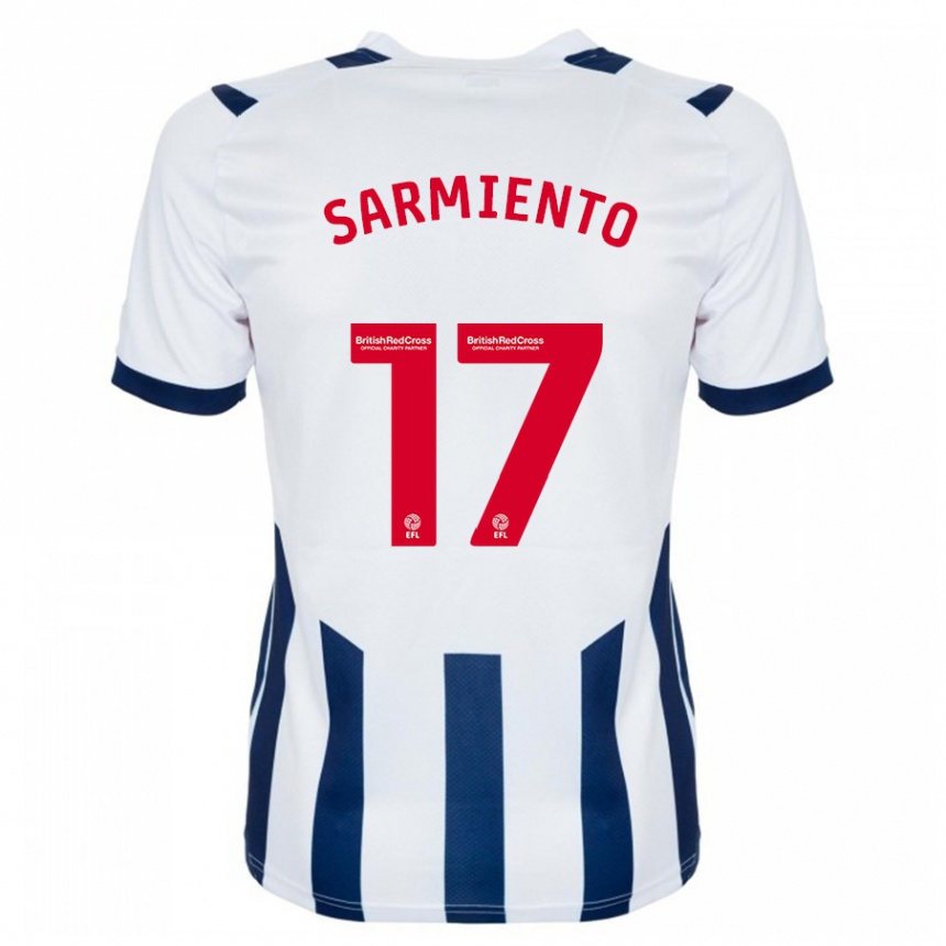 レディースフットボールジェレミー・サルミエント#17白ホームシャツ2023/24ジャージーユニフォーム