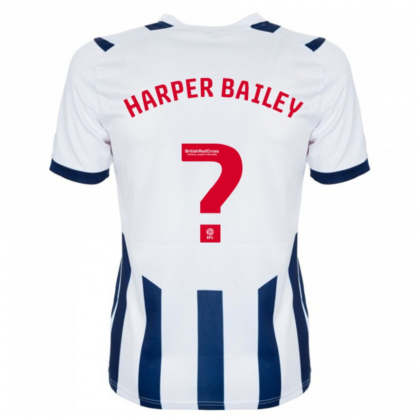 レディースフットボールアーロン・ハーパー・ベイリー#0白ホームシャツ2023/24ジャージーユニフォーム