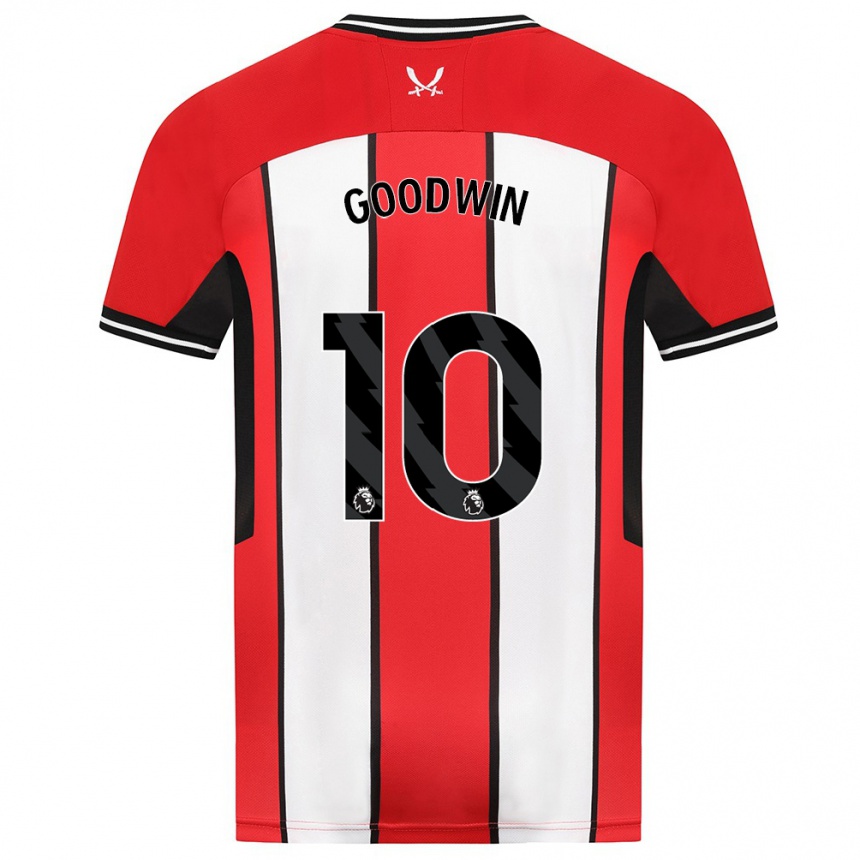 レディースフットボールイソベル・グッドウィン#10赤ホームシャツ2023/24ジャージーユニフォーム