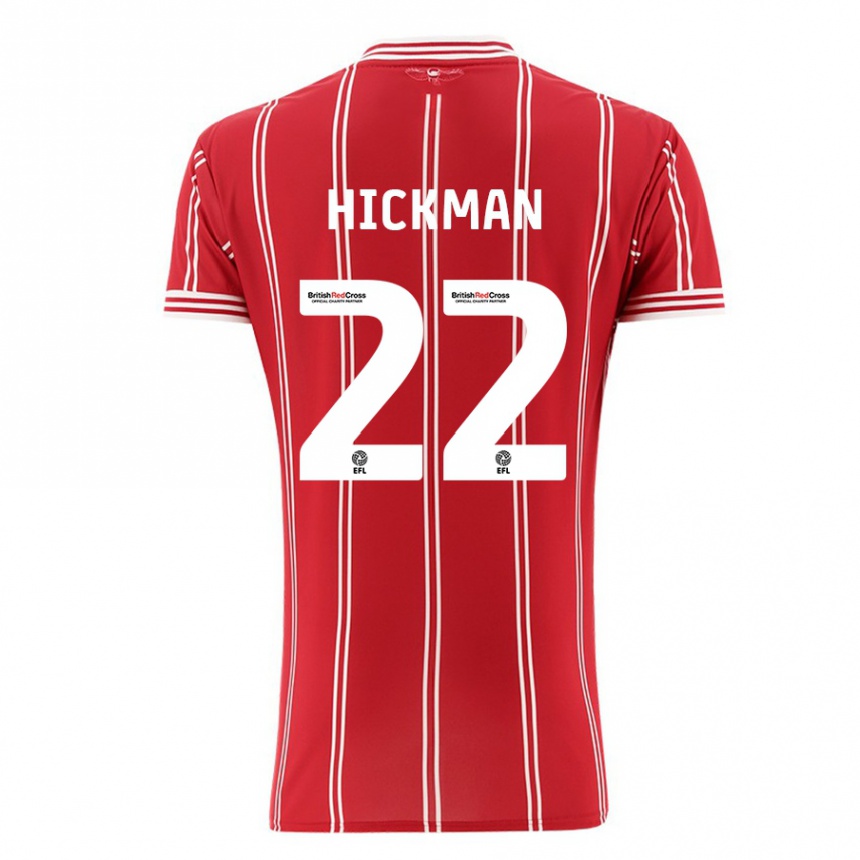 レディースフットボールテイラー・ガードナー・ヒックマン#22赤ホームシャツ2023/24ジャージーユニフォーム