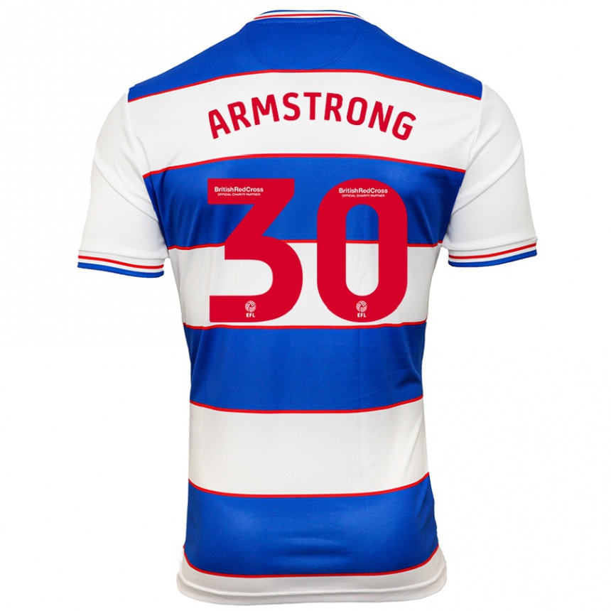 レディースフットボールシンクレア・アームストロング#30白青ホームシャツ2023/24ジャージーユニフォーム