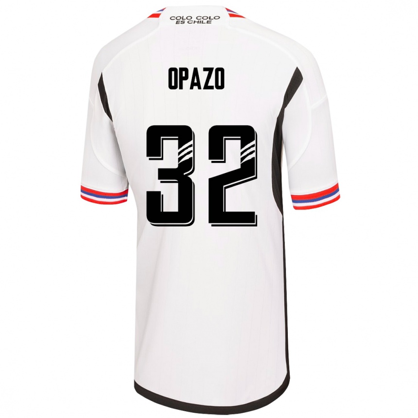 レディースフットボールオスカル・オパソ#32白ホームシャツ2023/24ジャージーユニフォーム