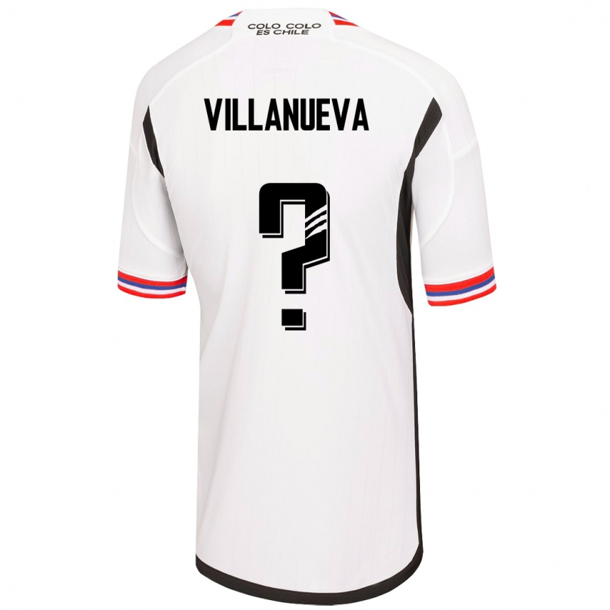 レディースフットボールエドゥアルド・ビジャヌエバ#0白ホームシャツ2023/24ジャージーユニフォーム