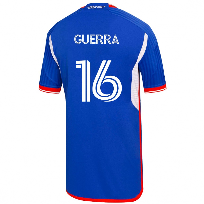 レディースフットボールニコラス・ゲラ#16青ホームシャツ2023/24ジャージーユニフォーム