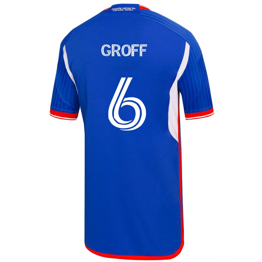 レディースフットボールランカ・グロフ#6青ホームシャツ2023/24ジャージーユニフォーム