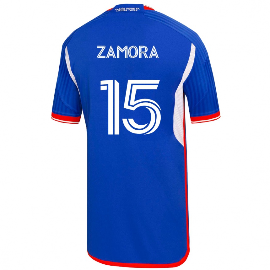 レディースフットボールダニエラ・サモラ#15青ホームシャツ2023/24ジャージーユニフォーム
