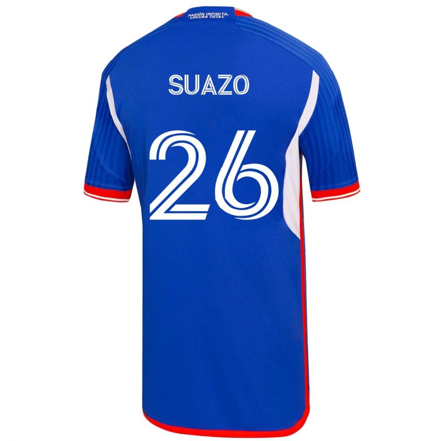 レディースフットボールグレーツェル・スアゾ#26青ホームシャツ2023/24ジャージーユニフォーム