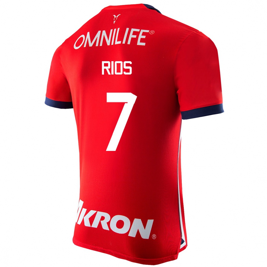 レディースフットボールダニエル・アルマンド・リオス#7赤ホームシャツ2023/24ジャージーユニフォーム