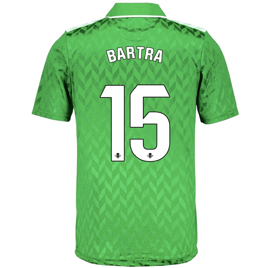 レディースフットボールマルク・バルトラ#15緑アウェイシャツ2023/24ジャージーユニフォーム
