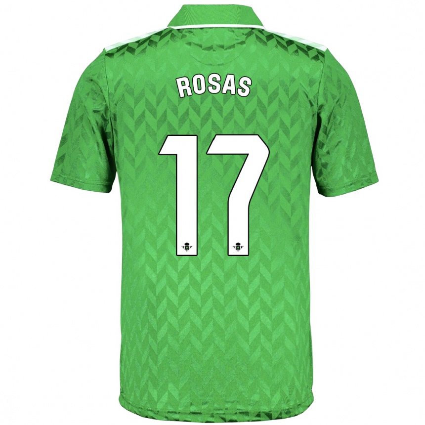 レディースフットボールアルバート・ロサス#17緑アウェイシャツ2023/24ジャージーユニフォーム