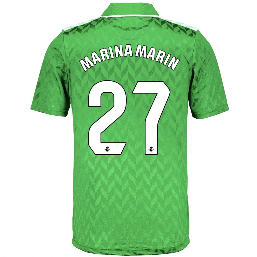 レディースフットボールマリーナ・マリン#27緑アウェイシャツ2023/24ジャージーユニフォーム