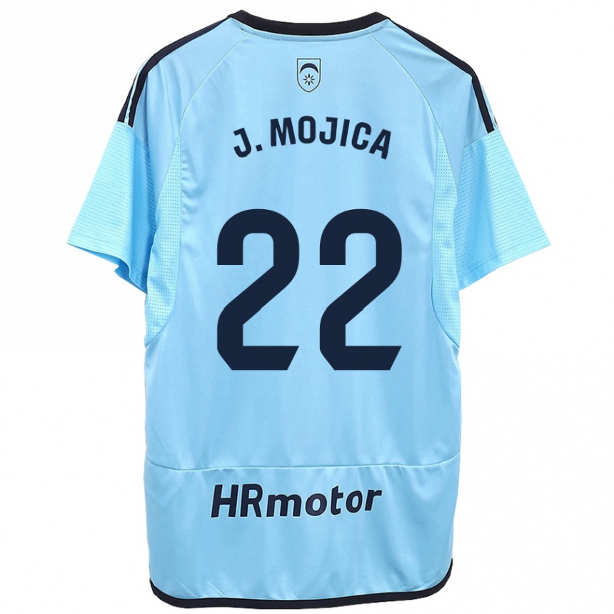 レディースフットボールホアン・モヒカ#22青アウェイシャツ2023/24ジャージーユニフォーム