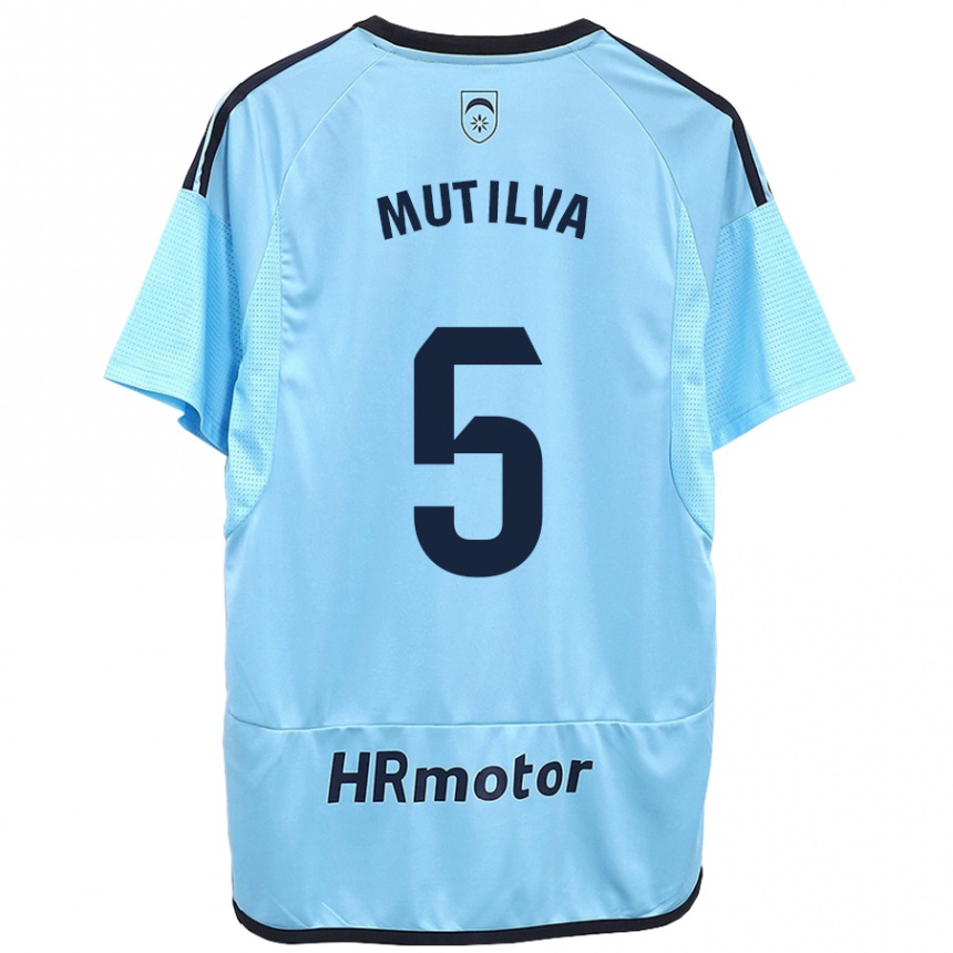 レディースフットボールクリスチャン・ムティルバ#5青アウェイシャツ2023/24ジャージーユニフォーム