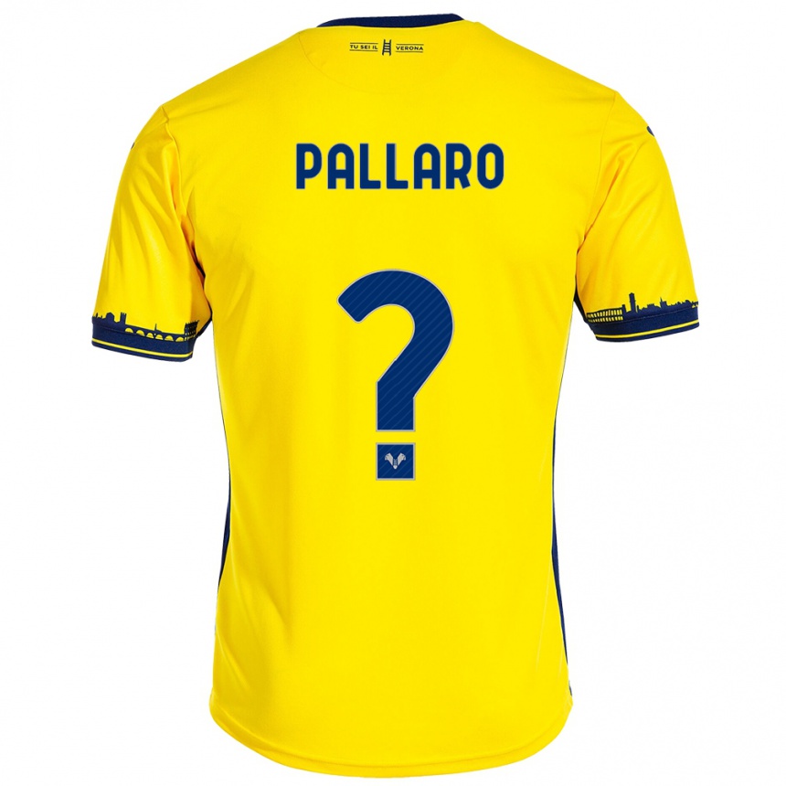 レディースフットボールアレッサンドロ・パラロ#0イエローアウェイシャツ2023/24ジャージーユニフォーム