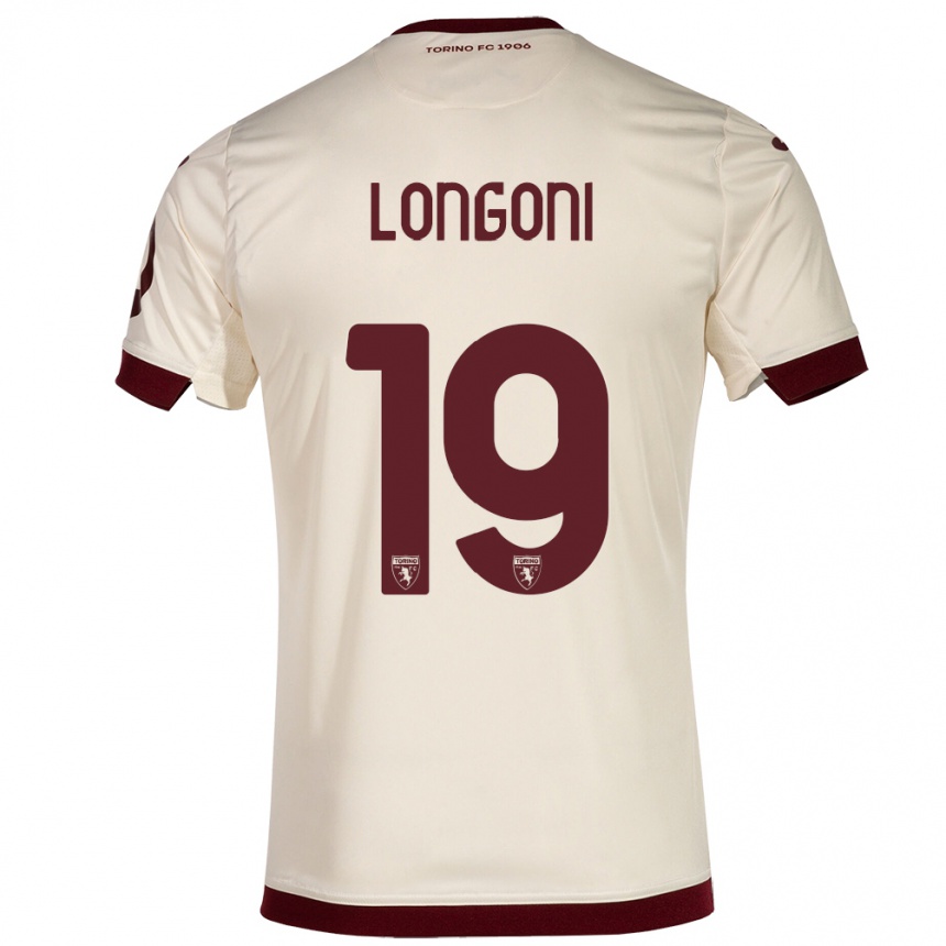 レディースフットボールマルコ・ロンゴーニ#19シャンパンアウェイシャツ2023/24ジャージーユニフォーム
