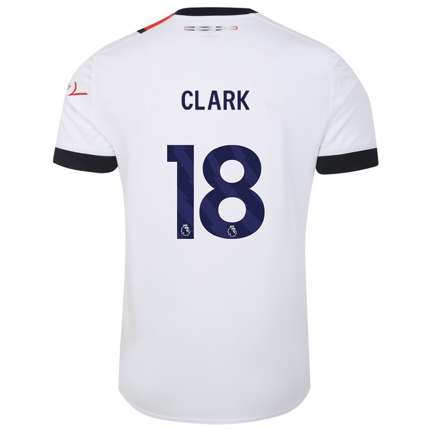 レディースフットボールジョーダン・クラーク#18白アウェイシャツ2023/24ジャージーユニフォーム