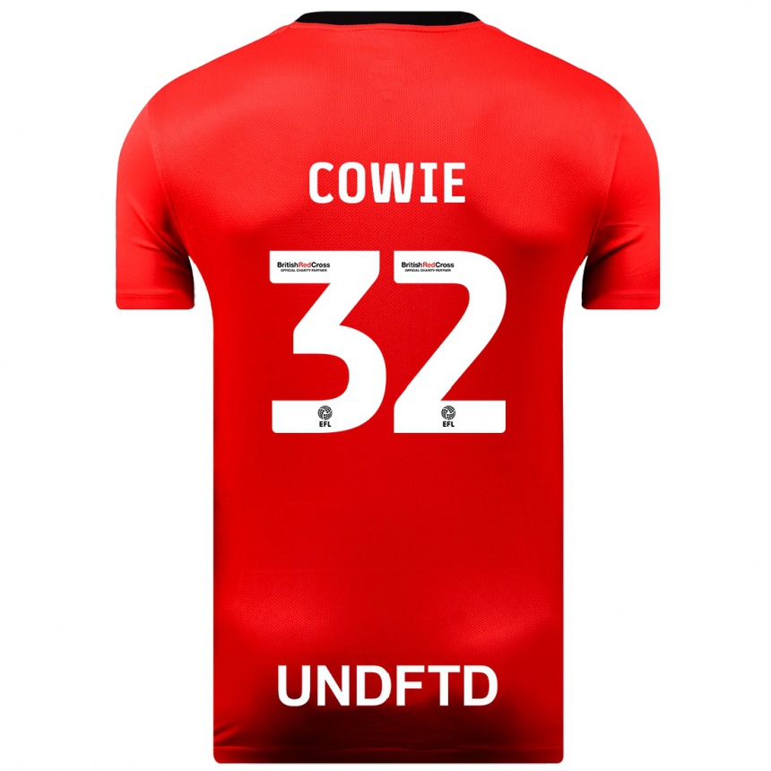 レディースフットボールアビー・カウィー#32赤アウェイシャツ2023/24ジャージーユニフォーム