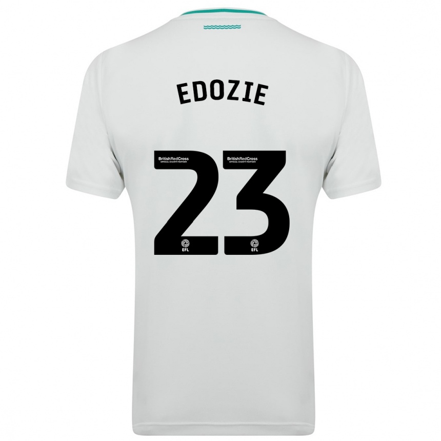 レディースフットボールサミュエル・エドジー#23白アウェイシャツ2023/24ジャージーユニフォーム