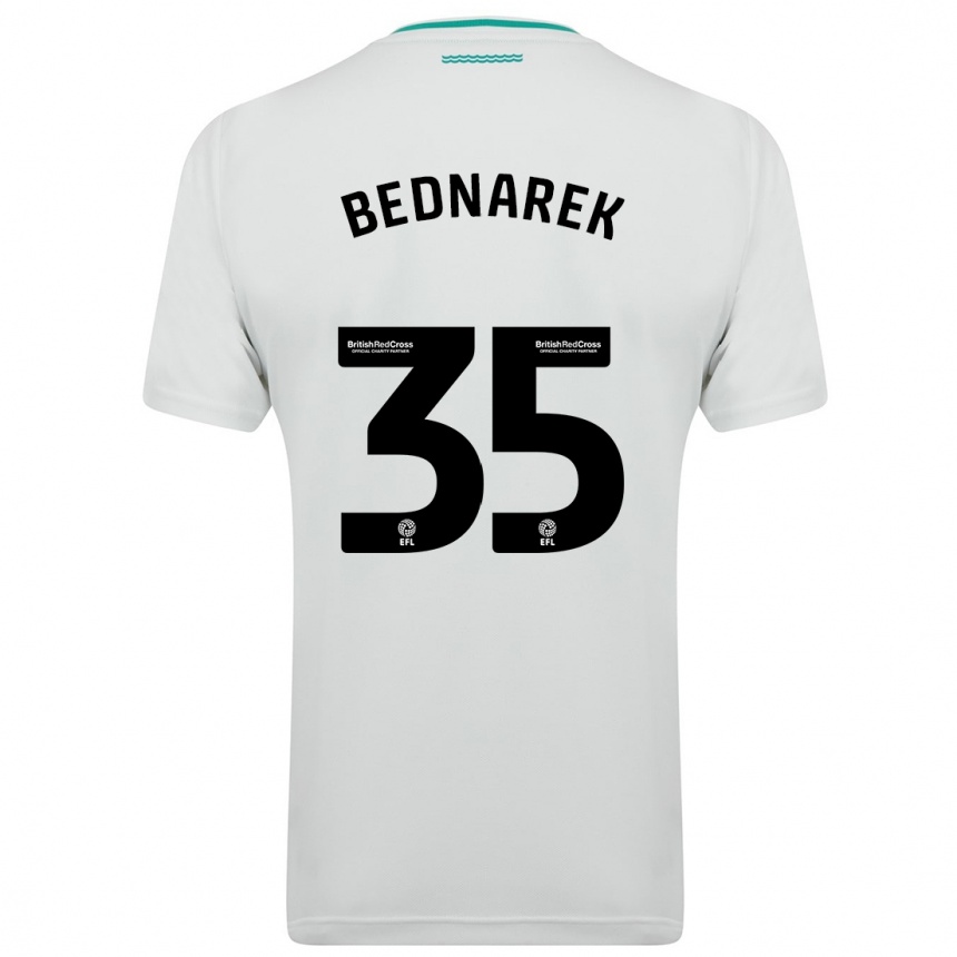 レディースフットボールヤン・ベドナレク#35白アウェイシャツ2023/24ジャージーユニフォーム