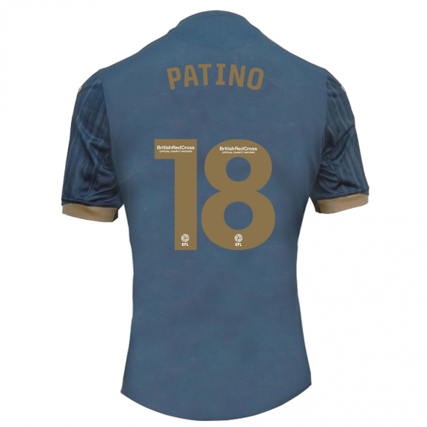 レディースフットボールチャーリー・パティーノ#18ダークティールアウェイシャツ2023/24ジャージーユニフォーム