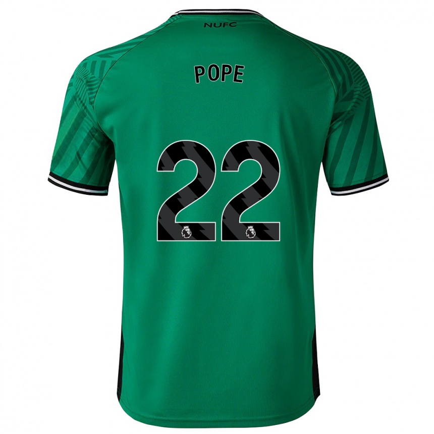 レディースフットボールニック・ポープ#22緑アウェイシャツ2023/24ジャージーユニフォーム