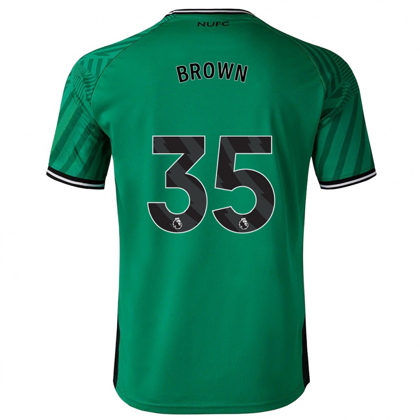 レディースフットボールウィル・ブラウン#35緑アウェイシャツ2023/24ジャージーユニフォーム