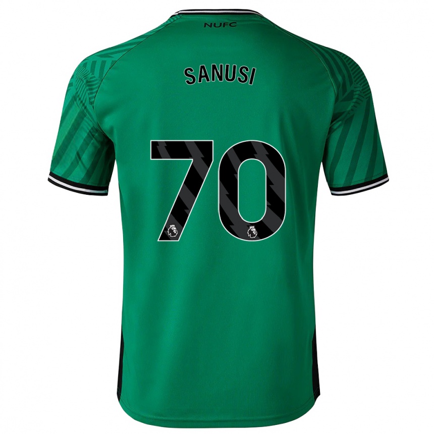 レディースフットボールトレヴァン・サヌーシ#70緑アウェイシャツ2023/24ジャージーユニフォーム