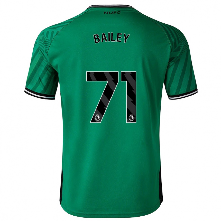レディースフットボールスコット・ベイリー#71緑アウェイシャツ2023/24ジャージーユニフォーム