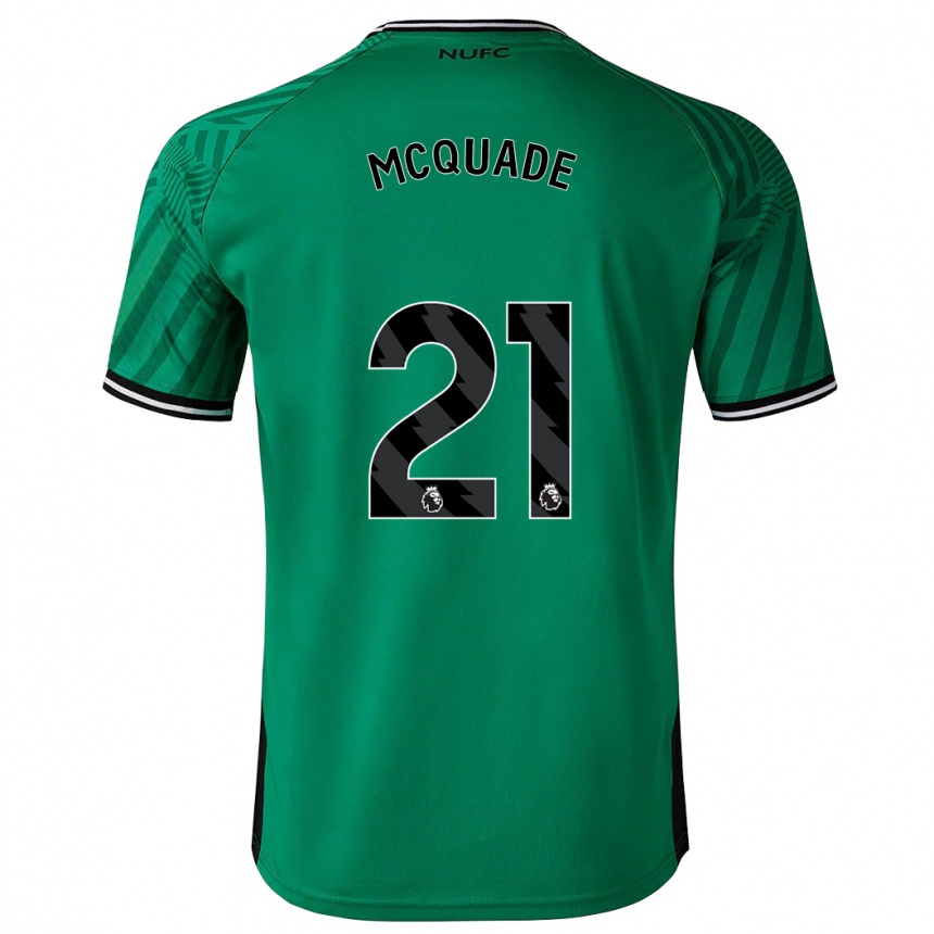 レディースフットボールジャスミン・マクウェイド#21緑アウェイシャツ2023/24ジャージーユニフォーム