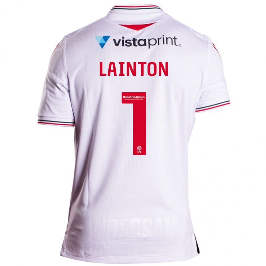 レディースフットボールロブ・レイントン#1白アウェイシャツ2023/24ジャージーユニフォーム