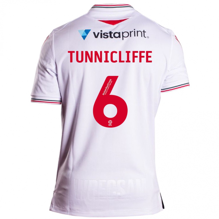 レディースフットボールジョーダン・タニクリフ#6白アウェイシャツ2023/24ジャージーユニフォーム