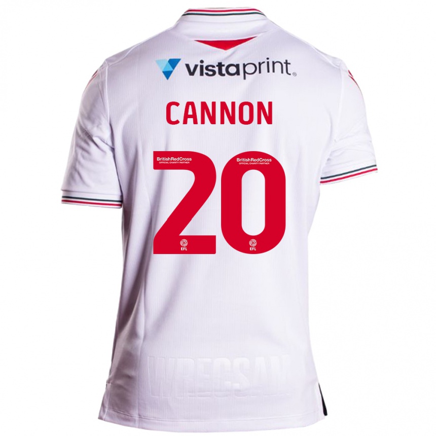 レディースフットボールアンディ・キャノン #20白アウェイシャツ2023/24ジャージーユニフォーム