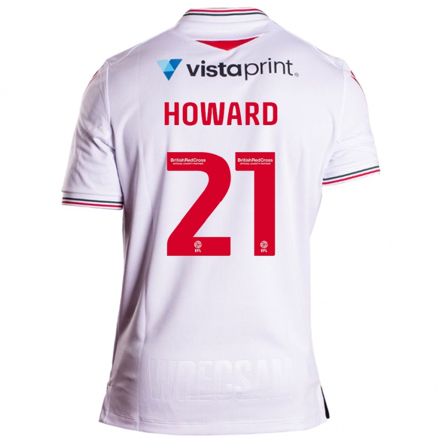 レディースフットボールマーク・ハワード#21白アウェイシャツ2023/24ジャージーユニフォーム